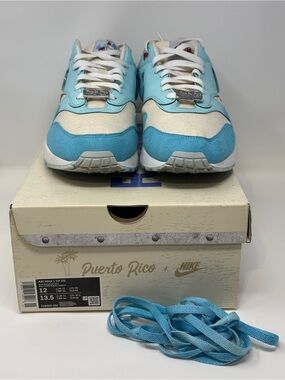 Size 12- Nike Air max 1 Puerto Rico Blue Gale Men FD6955-400